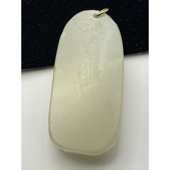 200ct Jade Vintage Jadeite Carved Pendant Necklace Buddha Estate Light Green - Picture 9 of 9